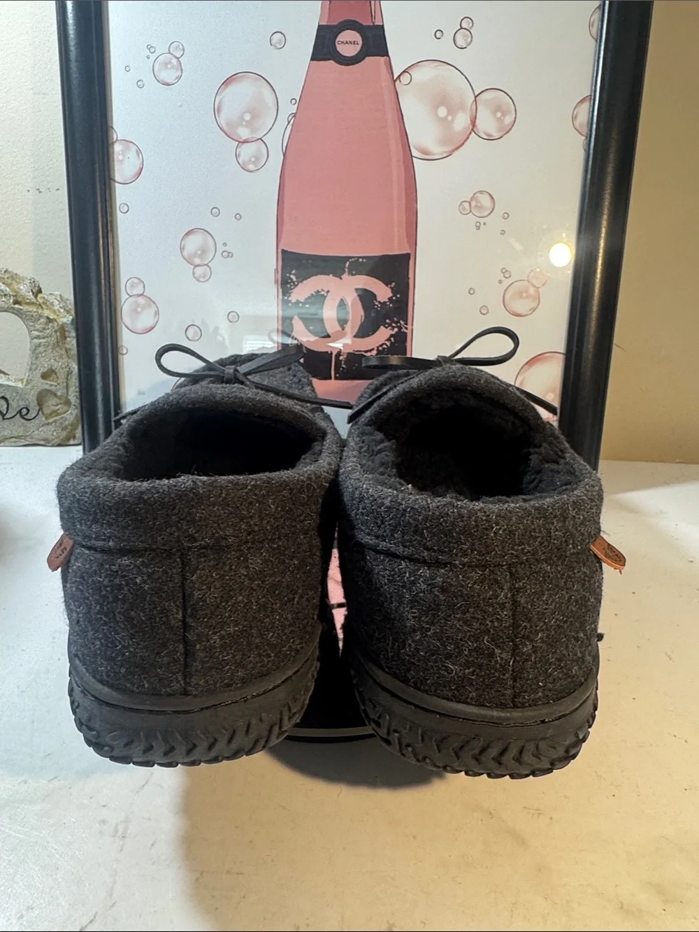 NWOT Dockers Men’s Faux Wool Boater Moc Slip-On Slippers - Size 10